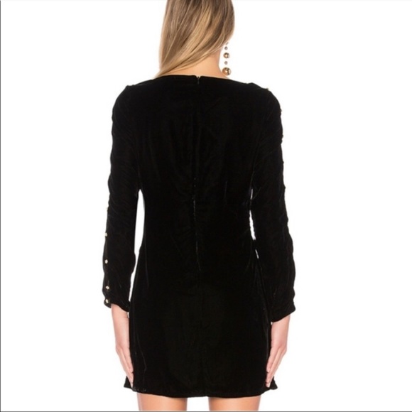 For Love & Lemons Beatrix black velvet dress size S - Picture 9 of 12